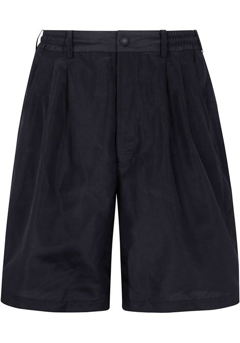 Bermuda con pinces in nero Comme des Garçons Homme - uomo COMME DES GARCONS HOMME | HOP0021